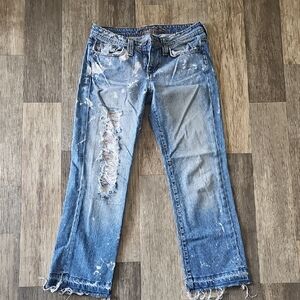 Hippie Distressed Blue Jeans